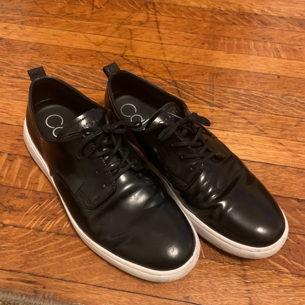 Calvin Klein Black Leather Sneakers